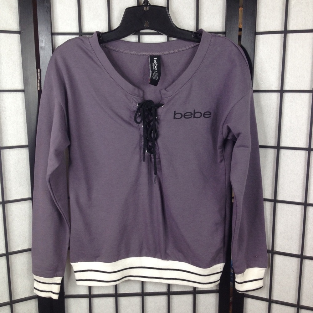 BEBE Long Sleeve Sleepwear Lounge Top Size Large